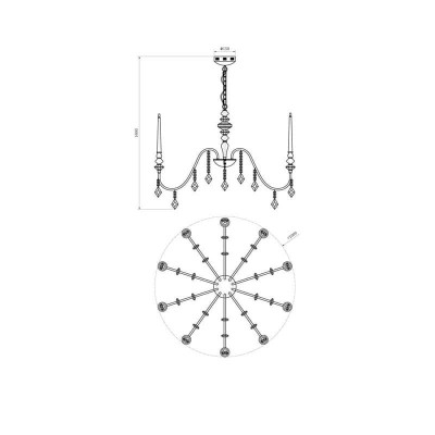 Подвесная люстра Lucia Tucci Maya 4450.10 Chrome - изображение 2 Подвесная люстра Lucia Tucci Maya 4450.10 Chrome - изображение 2