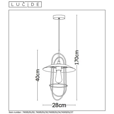 Подвесной светильник Lucide Masson 74309/01/37 - изображение 5 Подвесной светильник Lucide Masson 74309/01/37 - изображение 5
