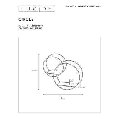 Бра Lucide Circle 21225/01/30 - изображение 2 Бра Lucide Circle 21225/01/30 - изображение 2