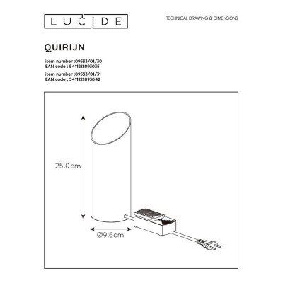 Настольная лампа Lucide Quirijn 09533/01/31 - изображение 2 Настольная лампа Lucide Quirijn 09533/01/31 - изображение 2