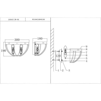Потолочная люстра Lumien Hall Новара LH3047/3C-NK - изображение 2 Потолочная люстра Lumien Hall Новара LH3047/3C-NK - изображение 2