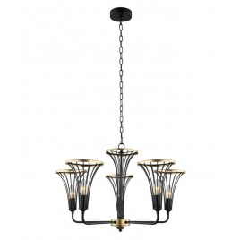 Подвесная люстра Lumien Hall Ивес 4017/5P-BK-GD