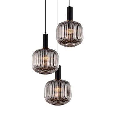 Подвесная люстра Lumina Deco Gato LDP 1217-3 GY+BK - изображение 2 Подвесная люстра Lumina Deco Gato LDP 1217-3 GY+BK - изображение 2