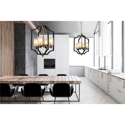 Подвесная люстра Lumina Deco Vigatto LDP 1224-4 BK+MD - изображение 2 Подвесная люстра Lumina Deco Vigatto LDP 1224-4 BK+MD - изображение 2