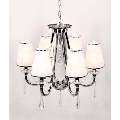 Подвесная люстра Lumina Deco Milesia LDP 8926-6 WT+CHR - изображение 2 Подвесная люстра Lumina Deco Milesia LDP 8926-6 WT+CHR - изображение 2