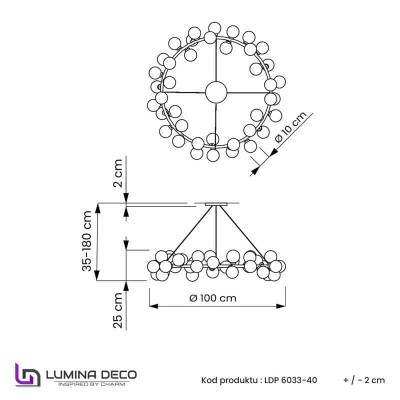 Подвесная люстра Lumina Deco Marsiada LDP 6033-40 CHR - изображение 2 Подвесная люстра Lumina Deco Marsiada LDP 6033-40 CHR - изображение 2