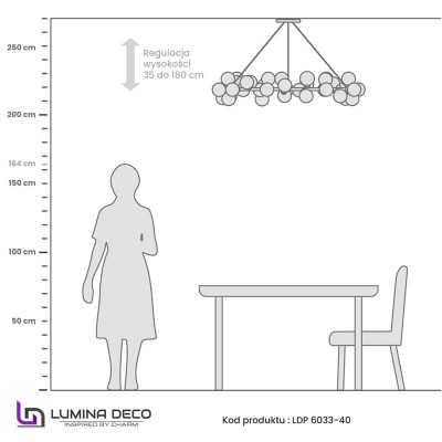 Подвесная люстра Lumina Deco Marsiada LDP 6033-40 CHR - изображение 3 Подвесная люстра Lumina Deco Marsiada LDP 6033-40 CHR - изображение 3