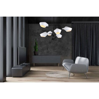 Подвесная люстра Lumina Deco Romina LDP 6037-6 WT+BK - изображение 3 Подвесная люстра Lumina Deco Romina LDP 6037-6 WT+BK - изображение 3