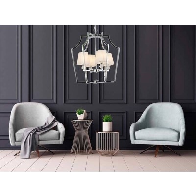 Подвесная люстра Lumina Deco Montero LDP 1249-4 CHR+WT - изображение 2 Подвесная люстра Lumina Deco Montero LDP 1249-4 CHR+WT - изображение 2