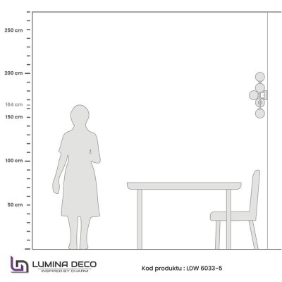 Настенный светильник Lumina Deco Marsiada LDW 6033-5 CHR - изображение 3 Настенный светильник Lumina Deco Marsiada LDW 6033-5 CHR - изображение 3