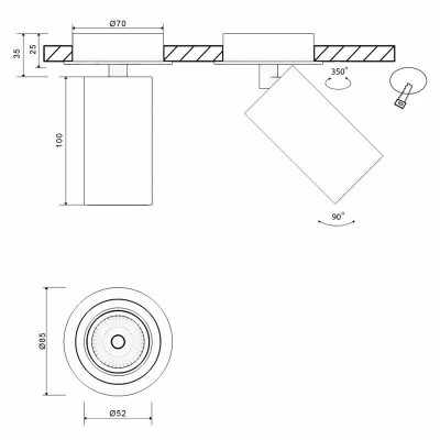Основание для встраиваемого светильника Lumker Mini-VL-M4-BL 004867 - изображение 3 Основание для встраиваемого светильника Lumker Mini-VL-M4-BL 004867 - изображение 3