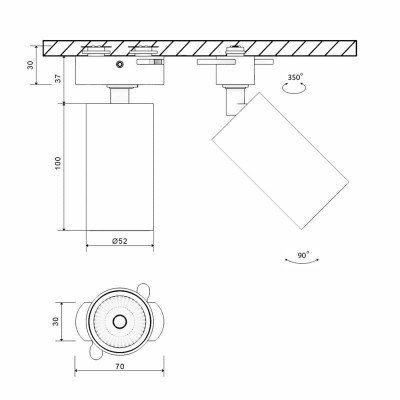 Основание для трекового светильника Lumker Mini-VL-M2-WH 004860 - изображение 2 Основание для трекового светильника Lumker Mini-VL-M2-WH 004860 - изображение 2