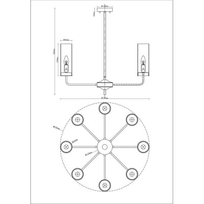 Подвесная люстра Moderli Metric V10021-8P - изображение 2 Подвесная люстра Moderli Metric V10021-8P - изображение 2