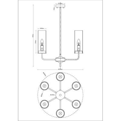 Подвесная люстра Moderli Metric V10020-6P - изображение 2 Подвесная люстра Moderli Metric V10020-6P - изображение 2