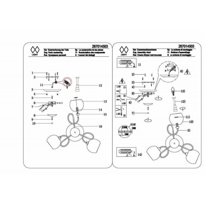Потолочная люстра MW-Light Фиеста 9 267014403 - изображение 2 Потолочная люстра MW-Light Фиеста 9 267014403 - изображение 2