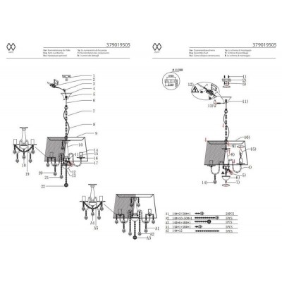 Подвесная люстра MW-Light Федерика 379019505 - изображение 2 Подвесная люстра MW-Light Федерика 379019505 - изображение 2