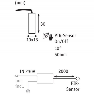 Выключатель бесконтактный PIR-Sensor Paulmann 93581 - изображение 2 Выключатель бесконтактный PIR-Sensor Paulmann 93581 - изображение 2