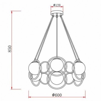 Подвесная люстра Rivoli Ariadna 4074-206 Б0047334 - изображение 2 Подвесная люстра Rivoli Ariadna 4074-206 Б0047334 - изображение 2