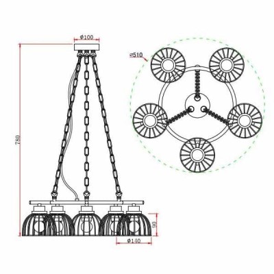 Подвесной светильник Rivoli Agerola 1018-206 Б0045285 - изображение 2 Подвесной светильник Rivoli Agerola 1018-206 Б0045285 - изображение 2