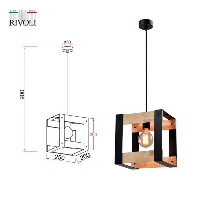 Подвесной светильник Rivoli Eve 5144-201 Б0054982 - изображение 2 Подвесной светильник Rivoli Eve 5144-201 Б0054982 - изображение 2