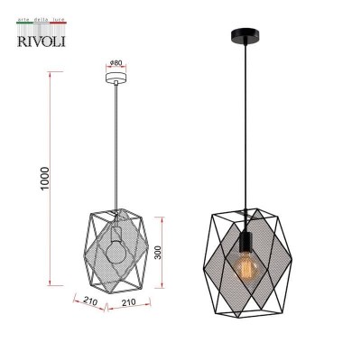 Подвесной светильник Rivoli Esta 5143-201 Б0054984 - изображение 3 Подвесной светильник Rivoli Esta 5143-201 Б0054984 - изображение 3