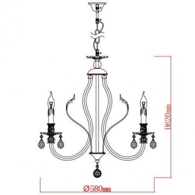 Подвесная люстра Rivoli Melanie 1020-206 Б0047907 - изображение 2 Подвесная люстра Rivoli Melanie 1020-206 Б0047907 - изображение 2