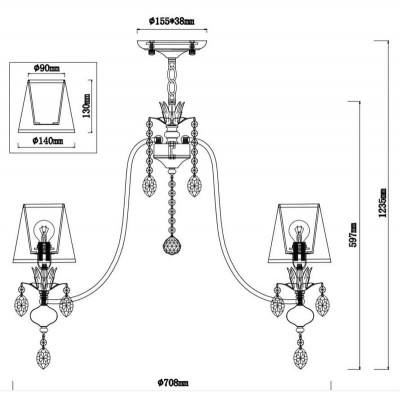 Подвесная люстра Rivoli Duchessa 2015-207 Б0038416 - изображение 2 Подвесная люстра Rivoli Duchessa 2015-207 Б0038416 - изображение 2