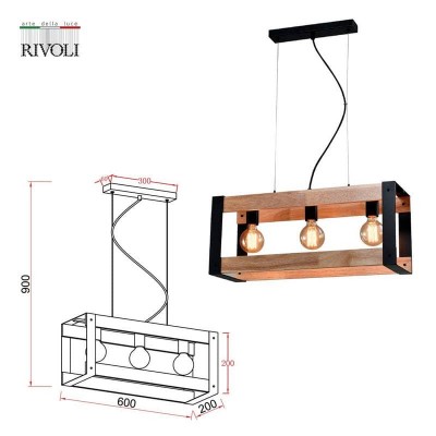 Подвесной светильник Rivoli Eve 5144-203 Б0054983 - изображение 2 Подвесной светильник Rivoli Eve 5144-203 Б0054983 - изображение 2