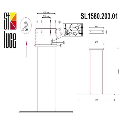 Подвесной светодиодный светильник ST Luce Ralio SL1580.203.01 - изображение 2 Подвесной светодиодный светильник ST Luce Ralio SL1580.203.01 - изображение 2
