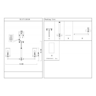Подвесная люстра ST Luce Masine SL1171.303.08 - изображение 2 Подвесная люстра ST Luce Masine SL1171.303.08 - изображение 2