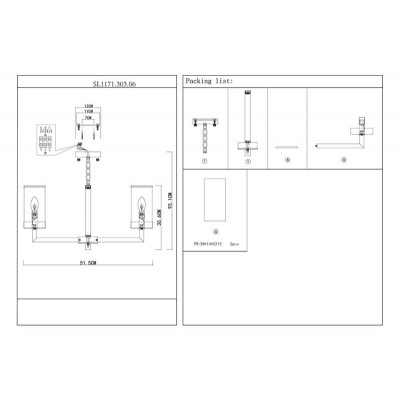 Подвесная люстра ST Luce Masine SL1171.303.06 - изображение 2 Подвесная люстра ST Luce Masine SL1171.303.06 - изображение 2