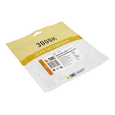 Светодиодная лента SWG 13W/m 126LED/m 2835SMD теплый белый 5M 005854 - изображение 4 Светодиодная лента SWG 13W/m 126LED/m 2835SMD теплый белый 5M 005854 - изображение 4