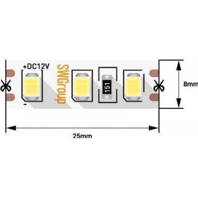 Светодиодная лента SWG 9,6W/m 120LED/m 2835SMD холодный белый 5M 007263 - изображение 2 Светодиодная лента SWG 9,6W/m 120LED/m 2835SMD холодный белый 5M 007263 - изображение 2