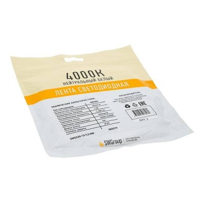Светодиодная лента SWG 7,2W/m 30LED/m 5050SMD нейтральный белый 5M 003273 - изображение 3 Светодиодная лента SWG 7,2W/m 30LED/m 5050SMD нейтральный белый 5M 003273 - изображение 3