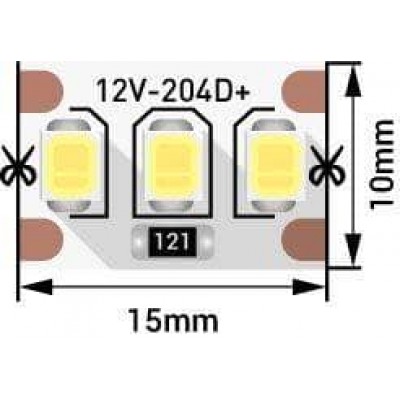 Светодиодная лента SWG 22W/m 204LED/m 2835SMD нейтральный белый 5M 004491 - изображение 2 Светодиодная лента SWG 22W/m 204LED/m 2835SMD нейтральный белый 5M 004491 - изображение 2