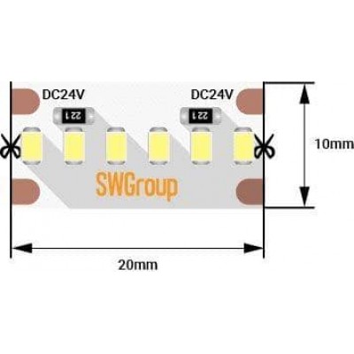 Светодиодная лента SWG 19,2W/m 60LED/m 2216SMD нейтральный белый 5M 003603 - изображение 2 Светодиодная лента SWG 19,2W/m 60LED/m 2216SMD нейтральный белый 5M 003603 - изображение 2