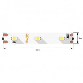 Светодиодная лента SWG 4,8W/m 60LED/m 3528SMD холодный белый 5M 006315