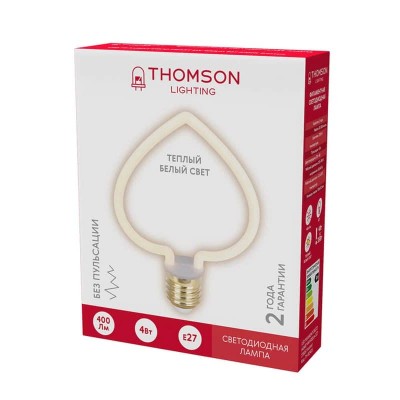 Лампа светодиодная филаментная Thomson E27 4W 2700K трубчатая матовая TH-B2405 - изображение 5 Лампа светодиодная филаментная Thomson E27 4W 2700K трубчатая матовая TH-B2405 - изображение 5
