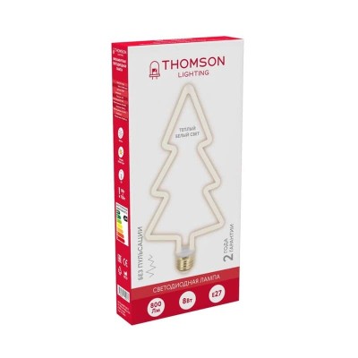 Лампа светодиодная филаментная Thomson E27 8W 2700K трубчатая матовая TH-B2406 - изображение 4 Лампа светодиодная филаментная Thomson E27 8W 2700K трубчатая матовая TH-B2406 - изображение 4