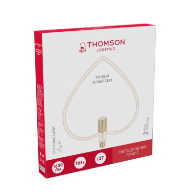 Лампа светодиодная филаментная Thomson E27 16W 2700K трубчатая матовая TH-B2412 - изображение 5 Лампа светодиодная филаментная Thomson E27 16W 2700K трубчатая матовая TH-B2412 - изображение 5