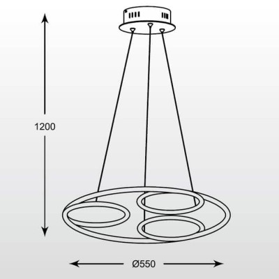 Подвесная светодиодная люстра Zumaline Peria MP82024-1A - изображение 2 Подвесная светодиодная люстра Zumaline Peria MP82024-1A - изображение 2