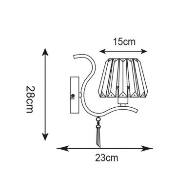 Бра Zumaline Paria P15090A-1W - изображение 2 Бра Zumaline Paria P15090A-1W - изображение 2