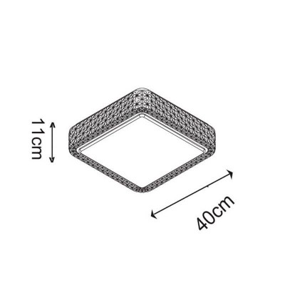 Потолочная светодиодная люстра Zumaline Moa CL15068SQ-D40 - изображение 2 Потолочная светодиодная люстра Zumaline Moa CL15068SQ-D40 - изображение 2