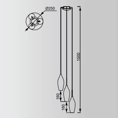 Подвесной светильник Zumaline Champagne MD2101A-3W - изображение 3 Подвесной светильник Zumaline Champagne MD2101A-3W - изображение 3