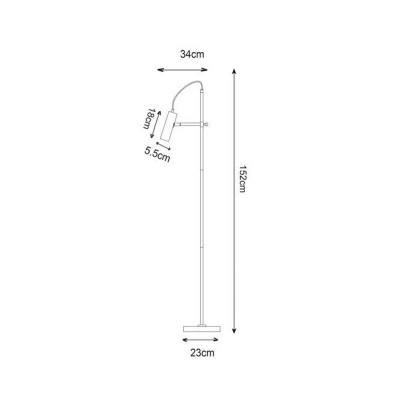Торшер Zumaline Tenso F18014-GU10-CHROME - изображение 2 Торшер Zumaline Tenso F18014-GU10-CHROME - изображение 2