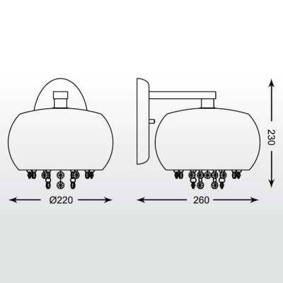 Бра Zumaline Vista W0076-01E-F4GR - изображение 3 Бра Zumaline Vista W0076-01E-F4GR - изображение 3