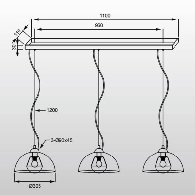 Подвесной светильник Zumaline Antenne TS-120404P-BKGO - изображение 2 Подвесной светильник Zumaline Antenne TS-120404P-BKGO - изображение 2