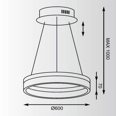 Подвесная светодиодная люстра Zumaline Circle L-CD-04 - изображение 2 Подвесная светодиодная люстра Zumaline Circle L-CD-04 - изображение 2