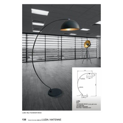 Торшер Zumaline Luzia TS-050402F-BKGO - изображение 3 Торшер Zumaline Luzia TS-050402F-BKGO - изображение 3