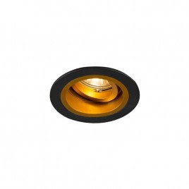 Встраиваемый светильник Zumaline Chuck dl round black-gold 92702